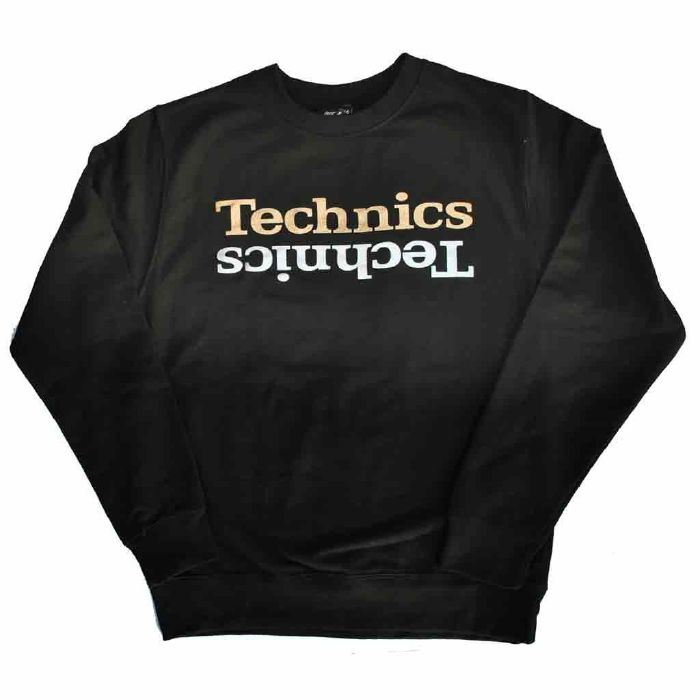 TECHNICS - Technics Champion Edition Sweatshirt (black with silver & gold mirrored logo, XXL)