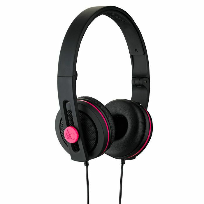 ANGLE & CURVE - Angle & Curve Carboncans Headphones With Mic (carbon black & punk pink)