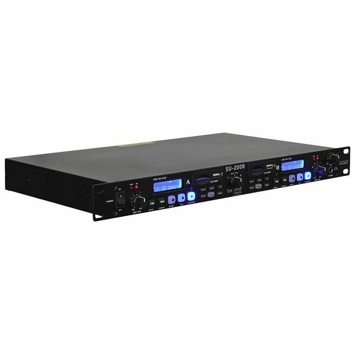 BEYOND ACOUSTIC - Beyond Acoustic SU200R Rackmount Dual USB SD Solid State Dual Recorder & Media Player