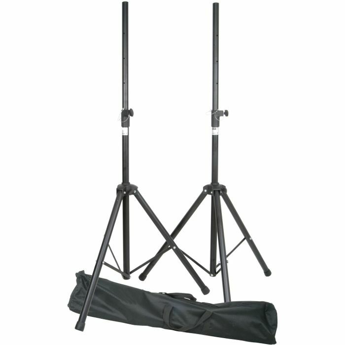QTX - QTX Steel Speaker Stand Kit With Carry Bag (pair)