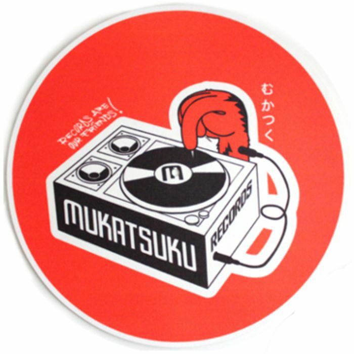 MUKATSUKU - Mukatsuku Records Are Our Friends Bold 12'' Scarlet Red Slipmat (single, red/white/black) "Juno Exclusive"