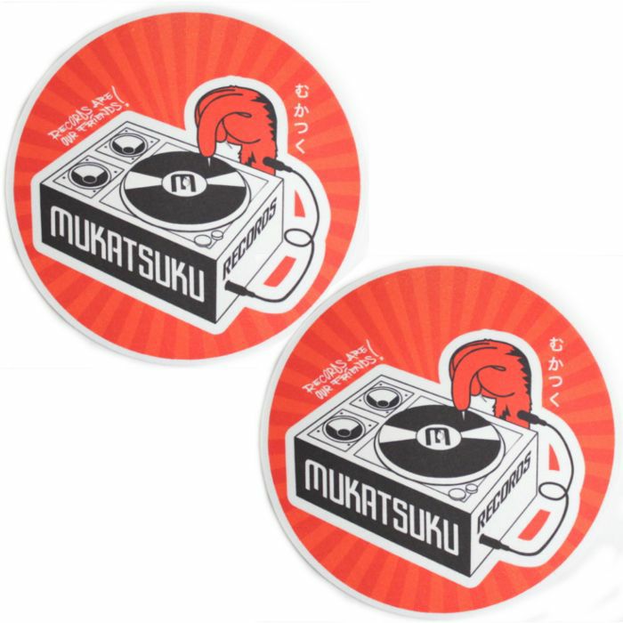 MUKATSUKU - Mukatsuku Records Are Our Friends Red Rays Slipmats (pair, red rays) *Juno Exclusive*