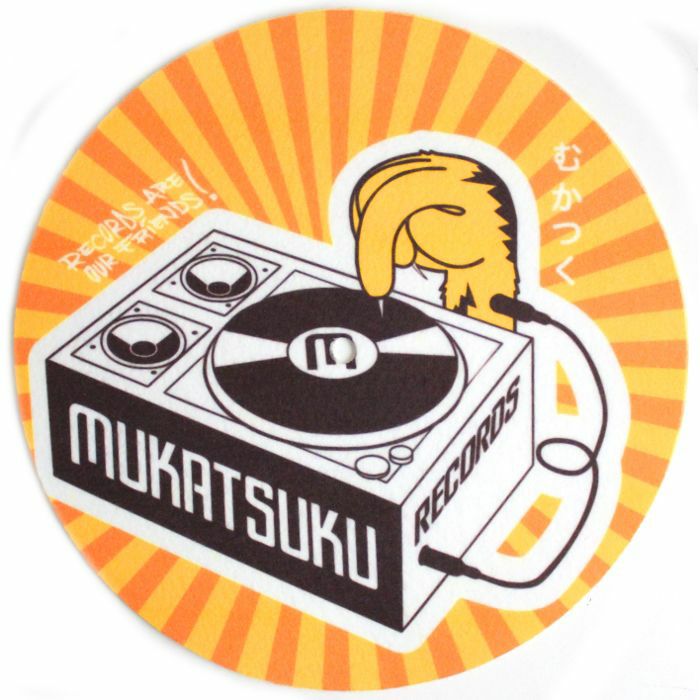 MUKATSUKU - Mukatsuku Records Are Our Friends Yellow Orange Rays 45 Slipmat (single, yellow/orange rays design) *Juno Exclusive*