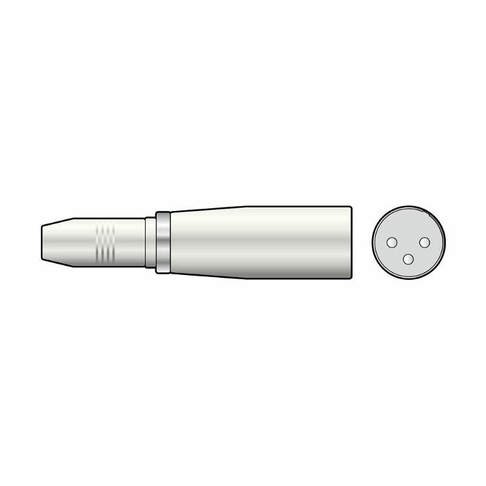 QTX - QTX Male 3 Pin XLR To Female 1/4" Jack Stereo Socket Adapter