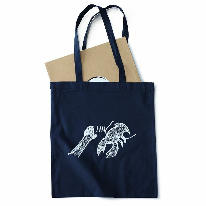 LOBSTER THEREMIN - Lobster Theremin Tote Bag (navy blue with white logo print)