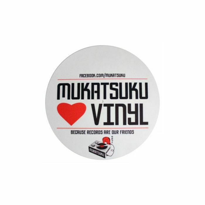 MUKATSUKU - Mukatsuku Loves Vinyl 7'' Slipmat (single red & black design on white slipmat) (Juno Exclusive)