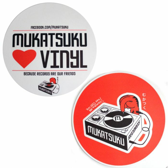 MUKATSUKU - Mukatsuku Records Are Our Friends Bold Red & Mukatsuku Loves Vinyl Slipmat Twin Pack *Juno Exclusive*