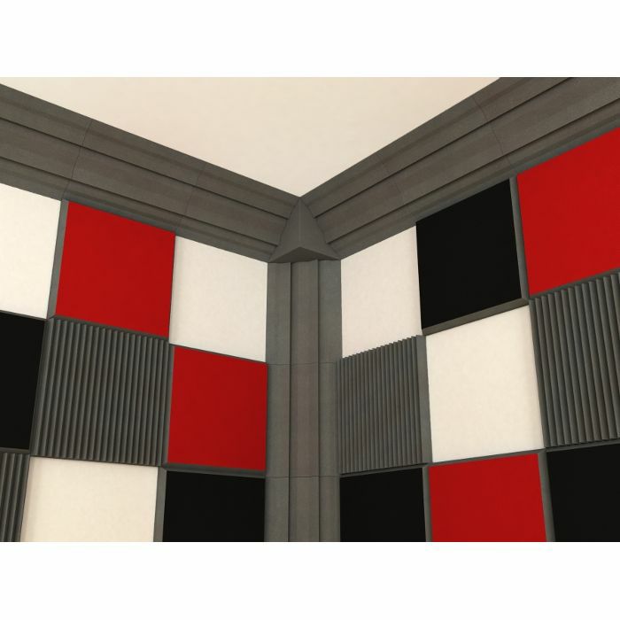 EQ Acoustics Colour Panel 60cm Fabric Faced Tile (red, pack of 6)