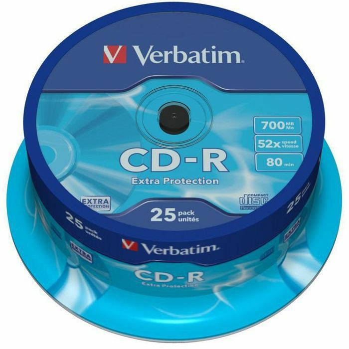 VERBATIM - Verbatim 80 Minute 700MB Non Print Blank CDR Discs (spindle of 25)