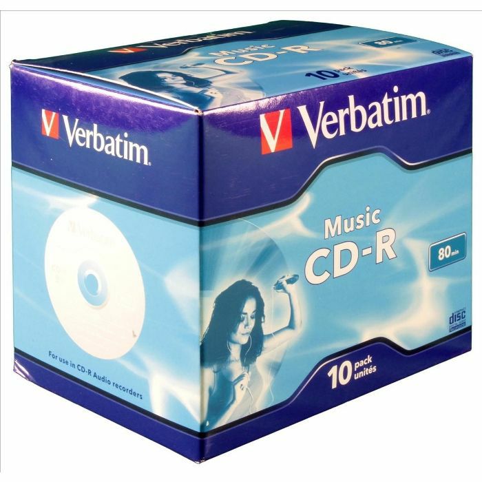 VERBATIM - Verbatim 80 Minute 700MB Blank Music CDR Discs (pack of 10)