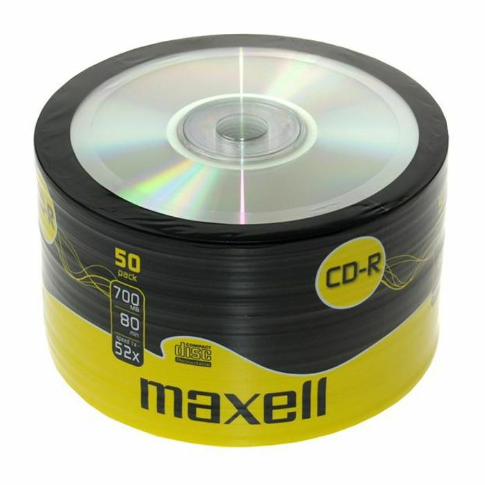 MAXELL - Maxell CDR80 700MB Blank CD Discs (pack of 50)