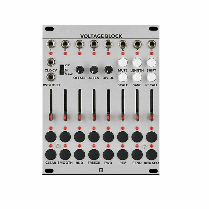 MALEKKO - Malekko Voltage Block 8-Channel 16-Stage CV Sequencer Module (silver faceplate)