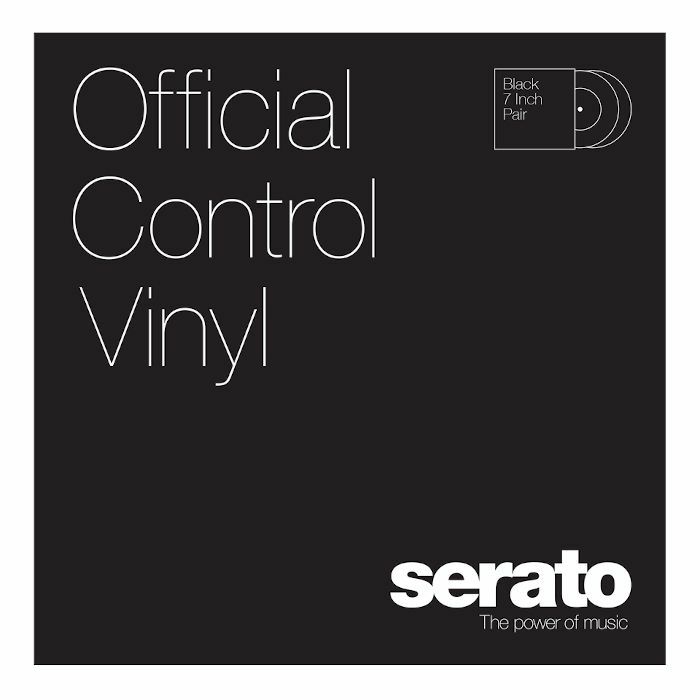 Serato Standard Colours 7" Control Vinyl Records (black, pair)