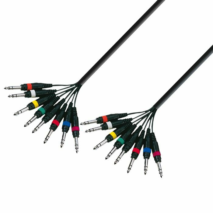 ADAM HALL - Adam Hall 8 x 6.3mm Jack Stereo To 8 x 6.3mm Jack Stereo Multicore Cable Loom (3.0m)