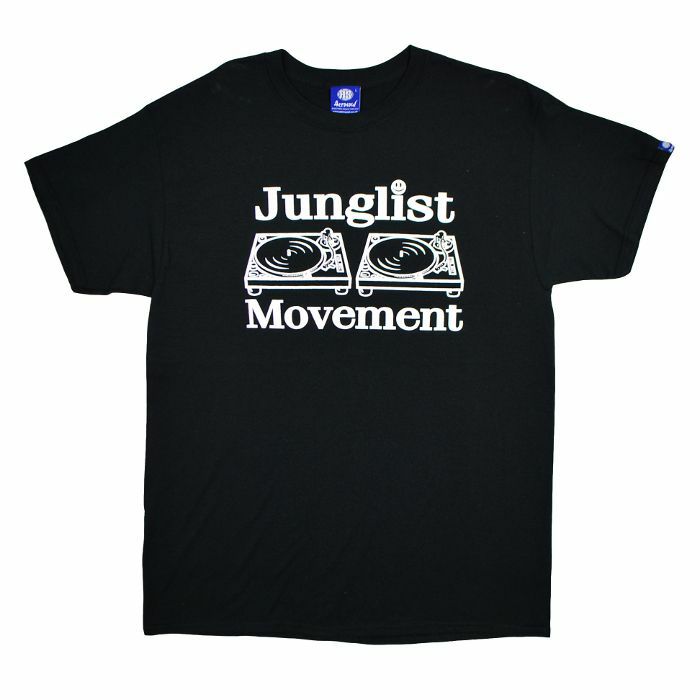 AEROSOUL - Junglist Movement Men's T Shirt (black with white print, large)