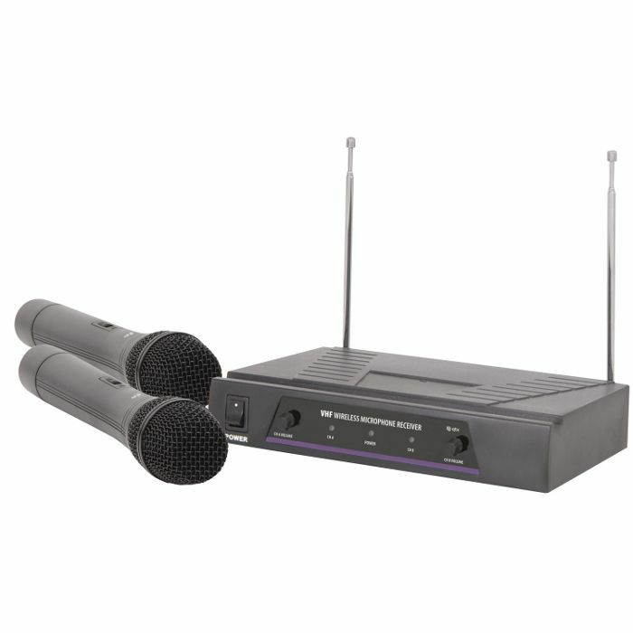 QTX - QTX Dual Handheld VHF Wireless Microphone System (173.8 & 174.8MHz)
