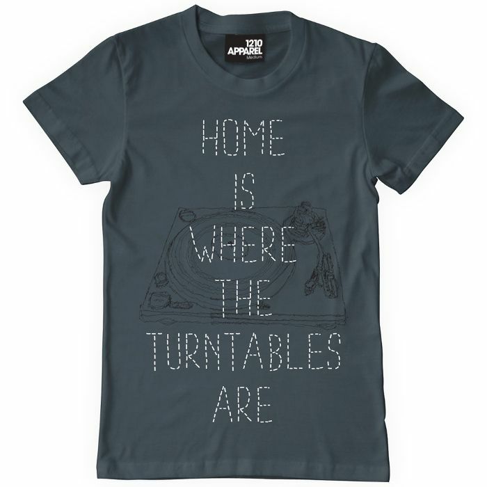 DMC - DMC Home Is Where The Turntables Are T Shirt (charcoal grey, large)
