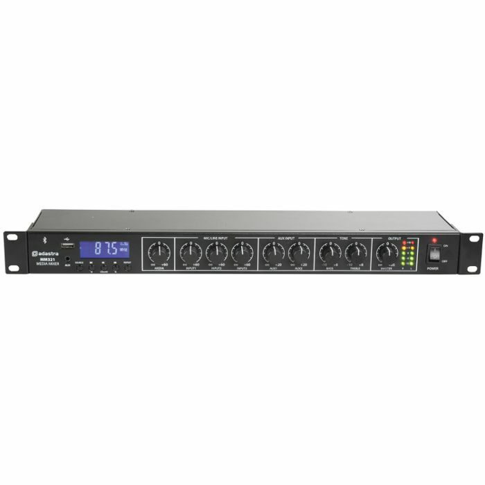 Adastra MM321 Rack Mixer With Bluetooth & USB/FM Player at Juno Records.