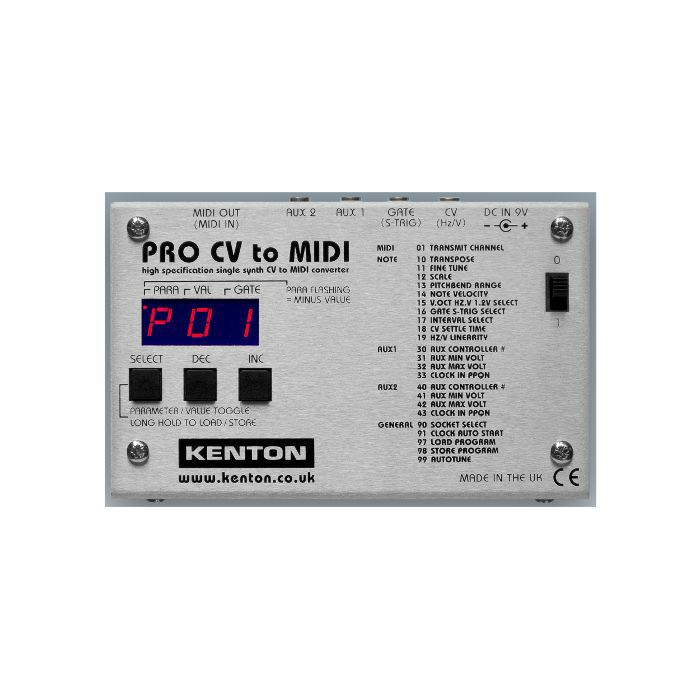 KENTON - Kenton Pro CV To MIDI 1x CV To MIDI Converter