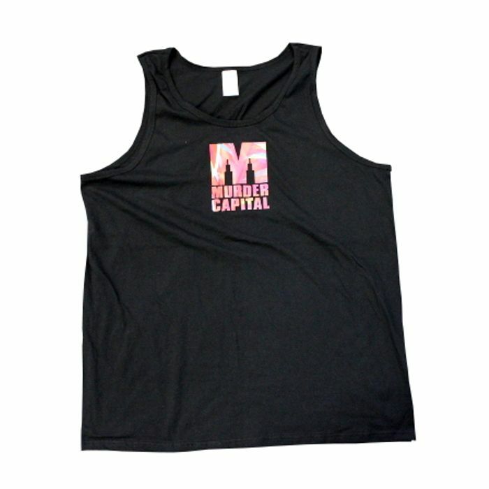 MURDER CAPITAL - Murder Capital Vest (black with purple/multicoloured print, large)
