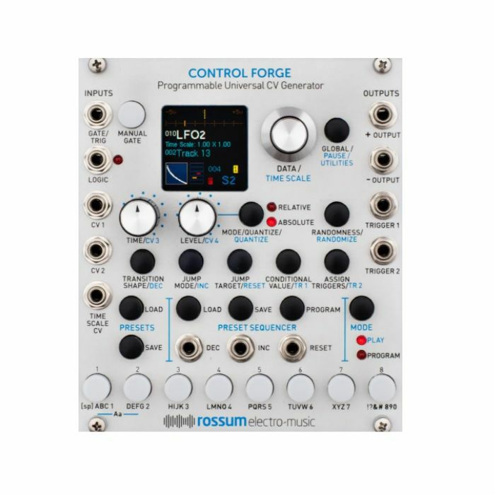 ROSSUM ELECTRO-MUSIC - Rossum Electro-Music Control Forge Programmable Universal CV Generator Module (light grey)