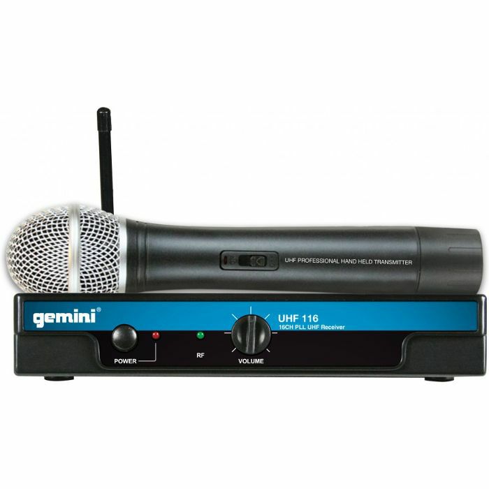 GEMINI - Gemini UHF116M Single Channel Wireless Mic System With Handheld Microphone