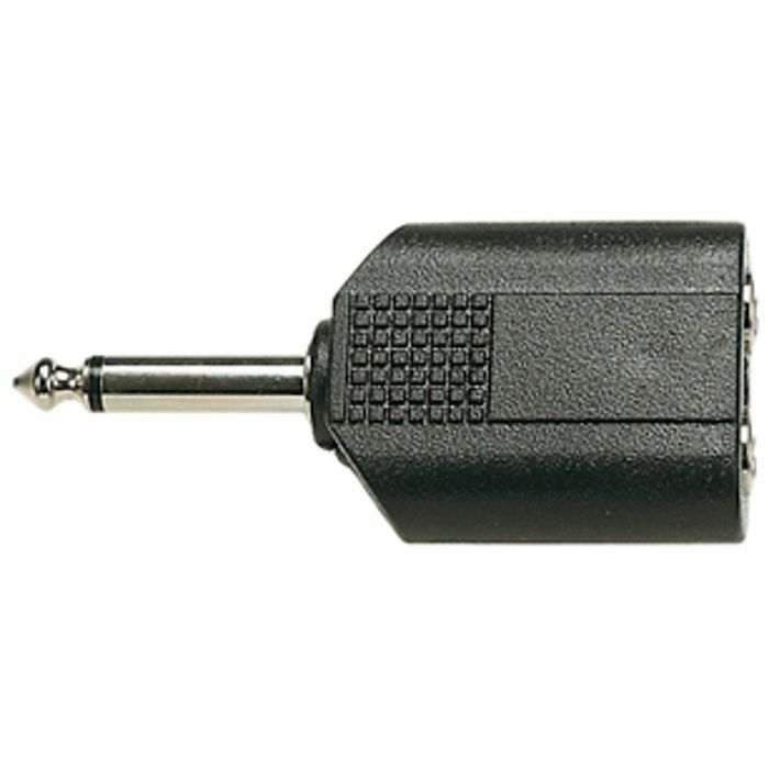 ELECTROVISION - Electrovision 6.35mm Mono Jack Plug To 2 x 6.35mm Mono Jack Sockets Adapter