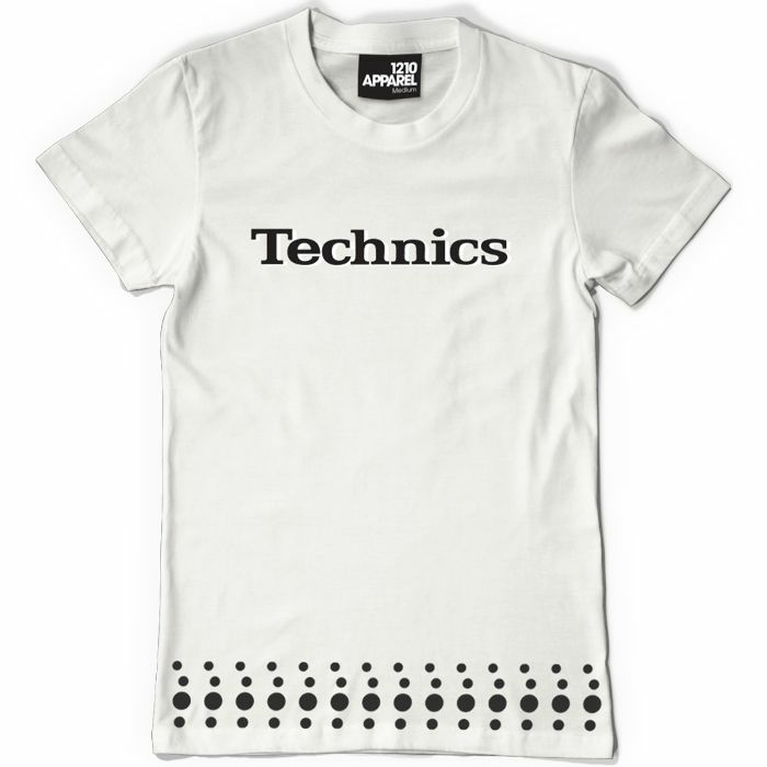 DMC - Technics Revolving Platter T Shirt (white with black print, extra large)