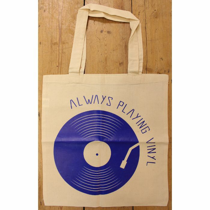 URP - Always Playing Vinyl Tote Bag (blue ink)