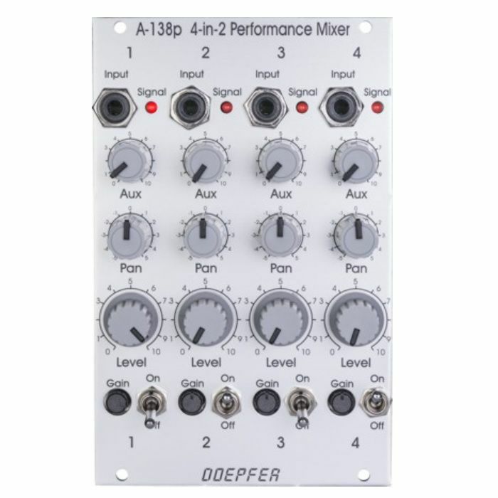DOEPFER - Doepfer A138p 4-In-2 Performance Mixer Input Module (silver)
