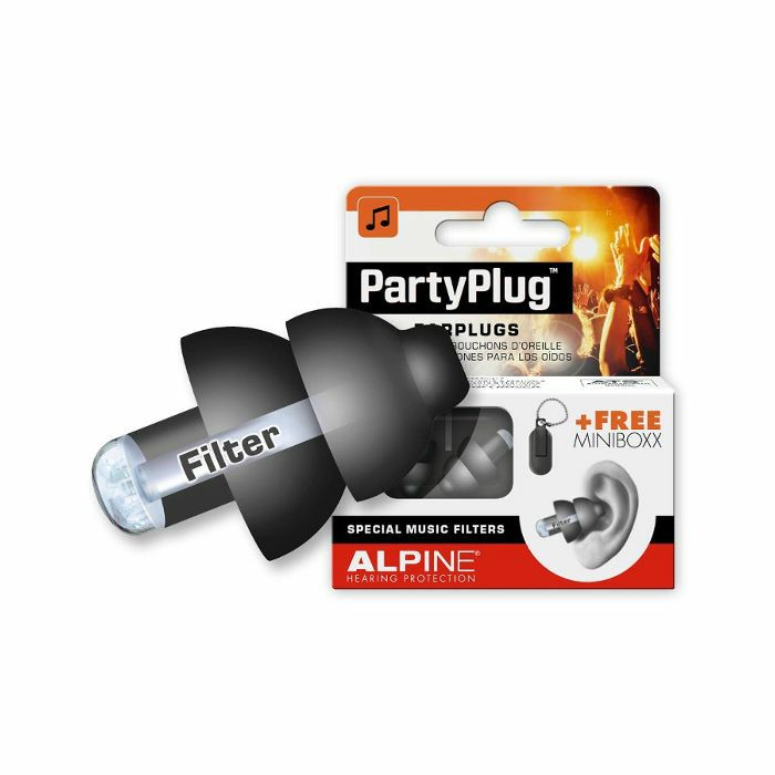 ALPINE - Alpine Party Plug Black Hearing Protection Earplugs