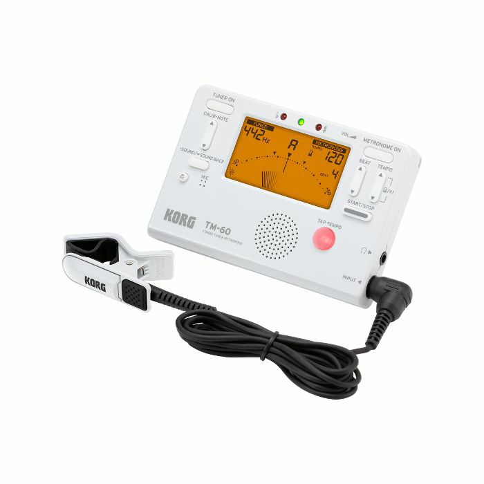 KORG - Korg TM60C Combo Tuner Metronome & Contact Microphone (white)