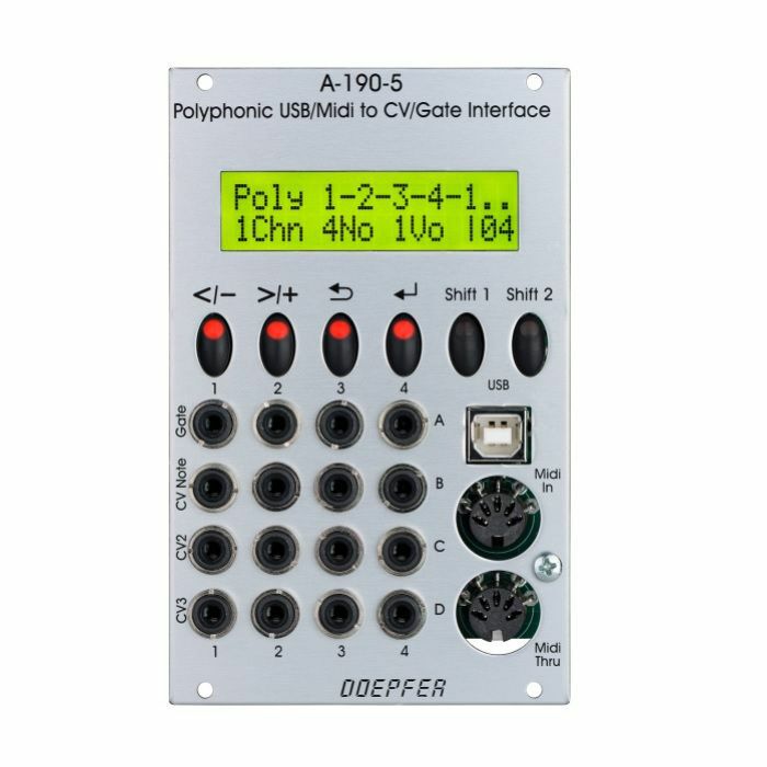 doepfer doepfer a 190 5 polyphonic usb midi to cv  u0026 gate interface module vinyl at juno records