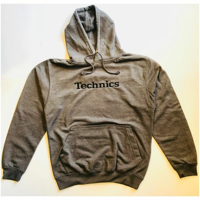 DMC - DMC Technics Hooded Sweatshirt (charcoal grey with black embroidered logo, large)