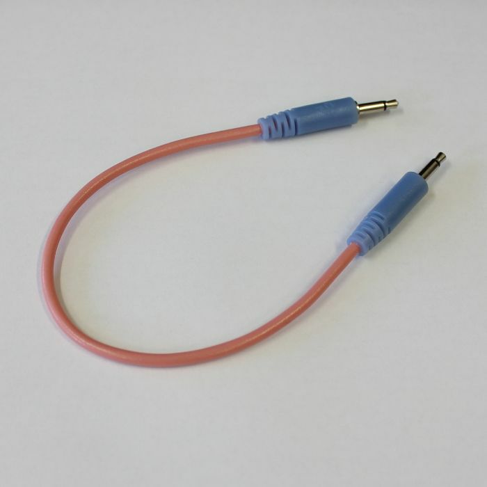 GLOW WORM CABLES - Glow Worm Cables Glow In The Dark 3.5mm Male Mono Eurorack Modular Patch Cable (pink/blue, 25cm long)