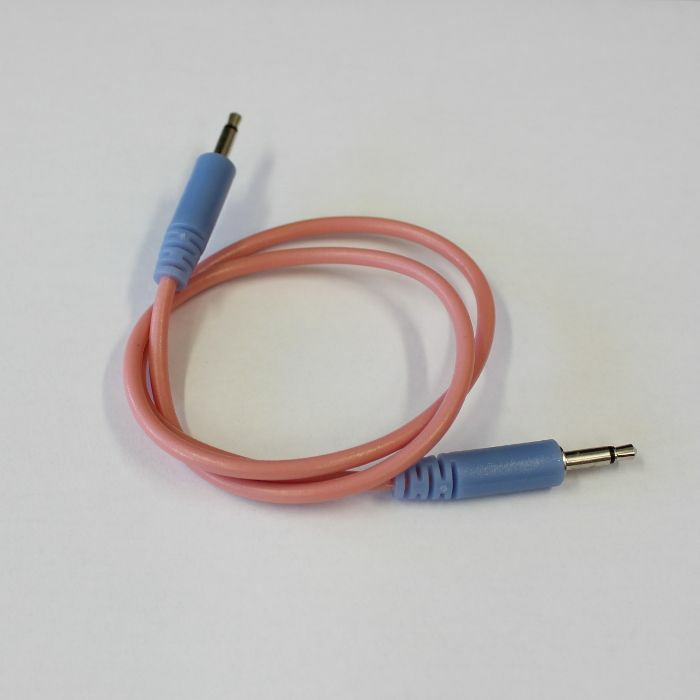 GLOW WORM CABLES - Glow Worm Cables Glow In The Dark 3.5mm Male Mono Eurorack Modular Patch Cable (pink/blue, 50cm long)