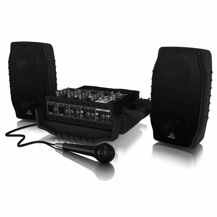 BEHRINGER - Behringer PPA200 Europort 5 Channel Portable PA System With Behringer XM1800S Microphone