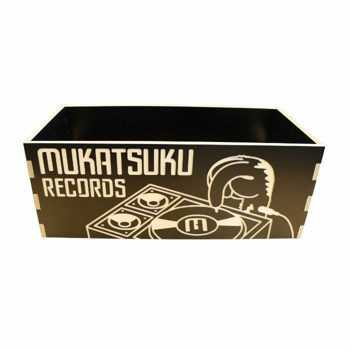 MUKATSUKU - Mukatsuku 7 Inch Wooden Vinyl Record Box/Record Crate For 45's: Black Edition (holds up to 175 singles) *Juno Exclusive*