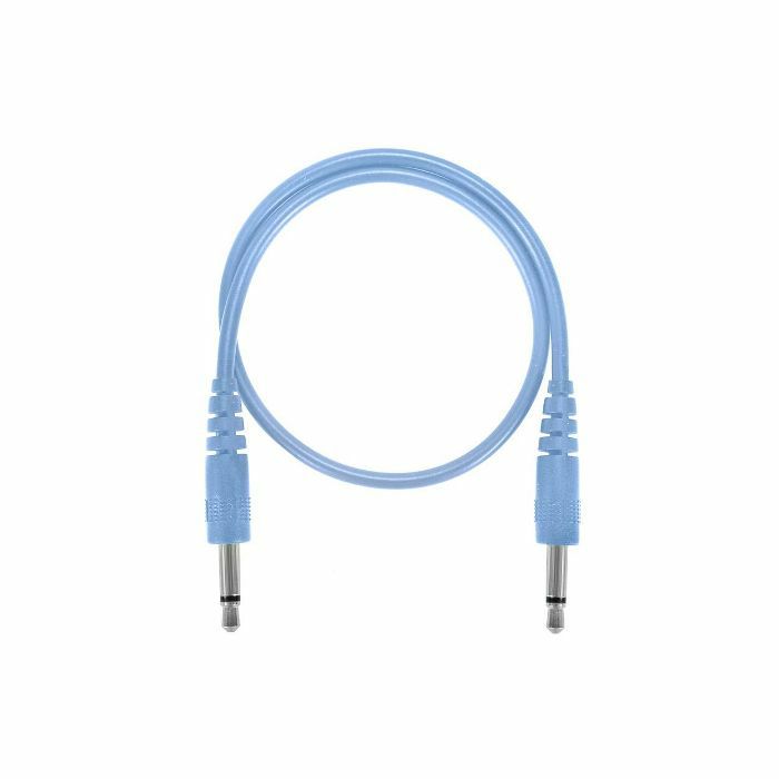 GLOW WORM CABLES - Glow Worm Cables Glow In The Dark 3.5mm Male Mono Eurorack Modular Patch Cable 2.0 (blue, 50cm long)