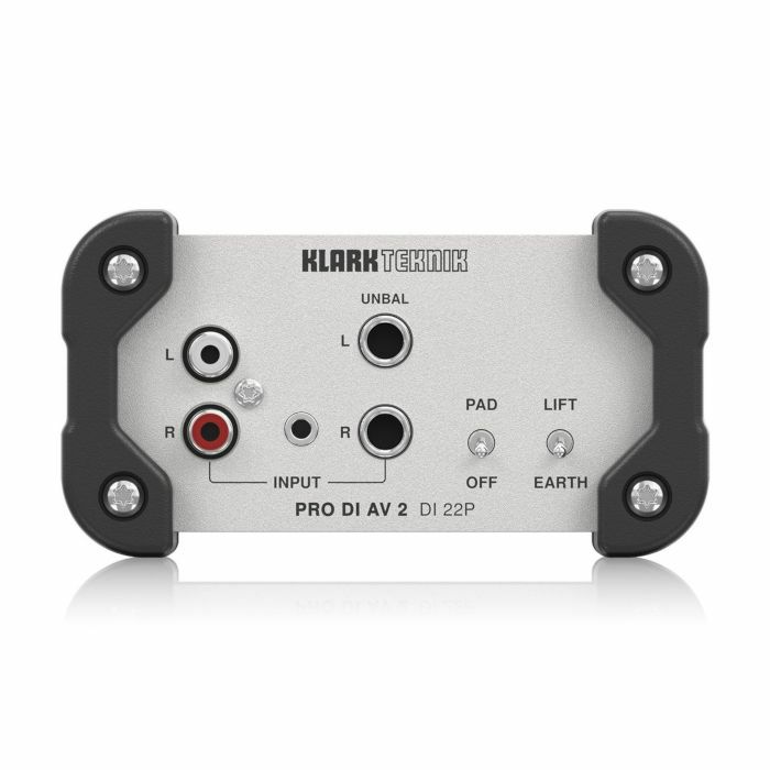 KLARK TEKNIK - Klark Teknik Pro DI AV 2 DI 22P Passive Stereo Direct DI Box