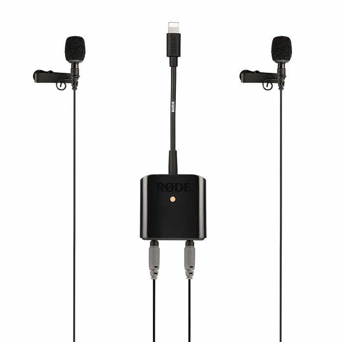 RODE - Rode SC6-L Interview Kit (includes SC6-L iOS Interface With Lightning Connector, 2 x Clips, 2 x Windshields, 1 x Storage Pouch and 2 x SmartLav+ Microphones)