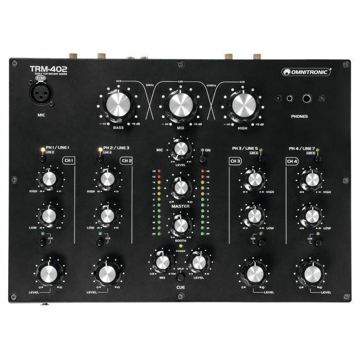 OMNITRONIC - Omnitronic TRM-402 4-Channel Rotary DJ Mixer