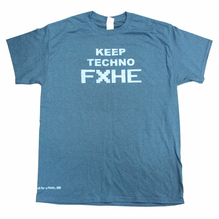 OMAR S - FXHE Keep Techno T Shirt (blue with blue print, medium)