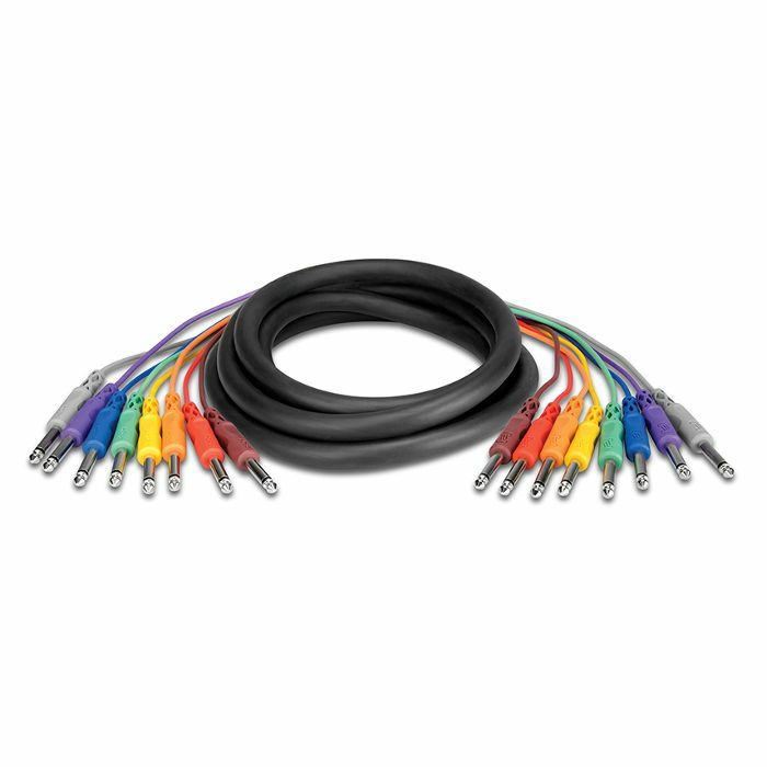 HOSA - Hosa CPP-804 8-Way 1/4" TS Jack To 1/4" TS Jack Unbalanced Snake Cable (black, 4m)