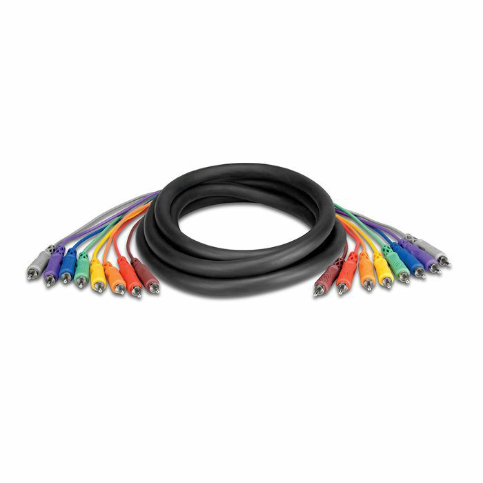 HOSA - Hosa CRA802 8 Way RCA Jack Unbalanced Snake Cable (2m)
