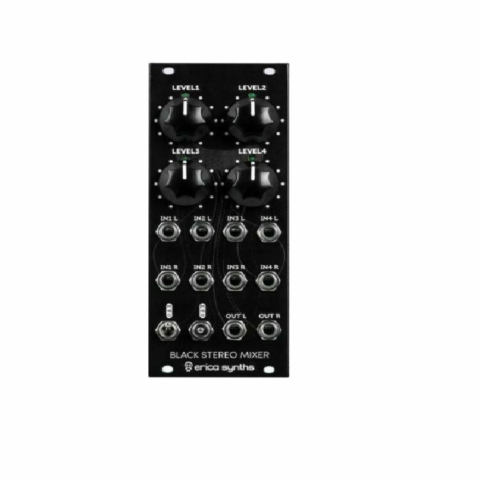 ERICA SYNTHS - Erica Synths Black Stereo Mixer V3 4-Input Stereo Mixer Module