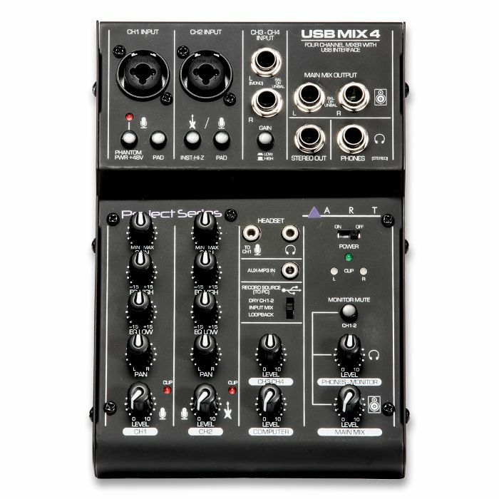 ART - ART USB Mix 4 Four Channel Mixer With USB Audio Interface