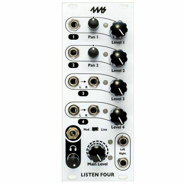 4MS - 4ms Listen Four 4-Channel Stereo Mixer Module