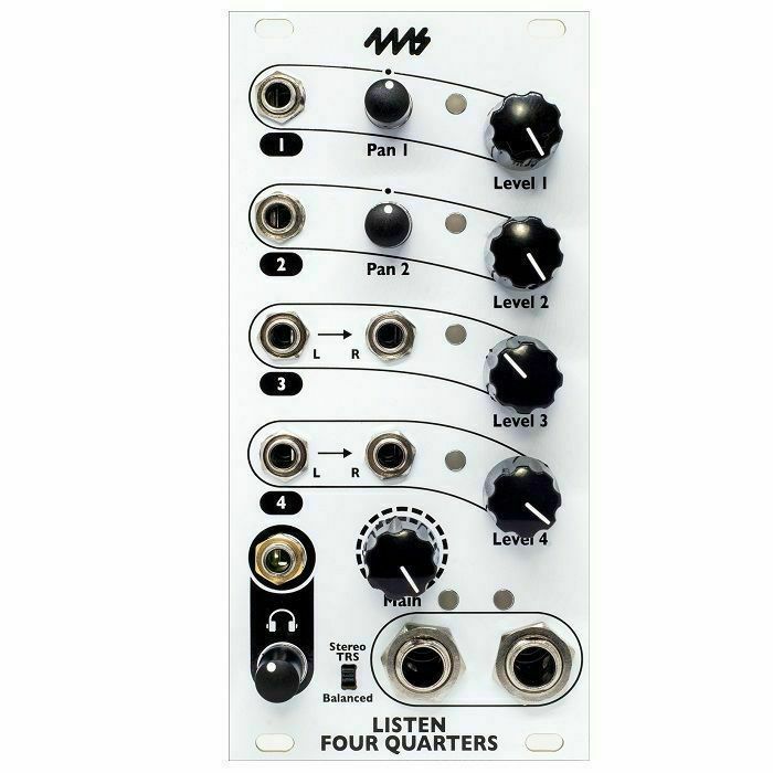 4MS - 4ms Listen Four Quarters 4-Channel Stereo Mixer Module