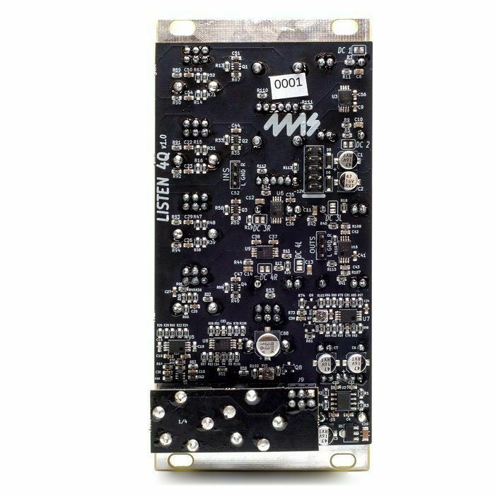 4ms listen four quarters 4 channel stereo mixer module